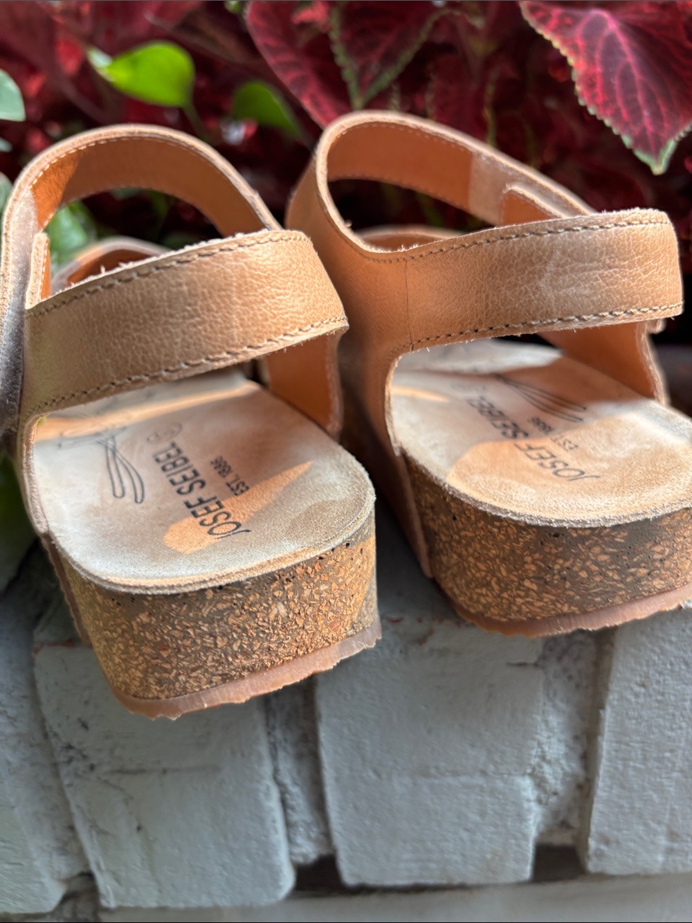 Josef Seibel Tonga 25 Leather Sandals Contoured Cork Adjustable Straps 78519 - Picture 4 of 12